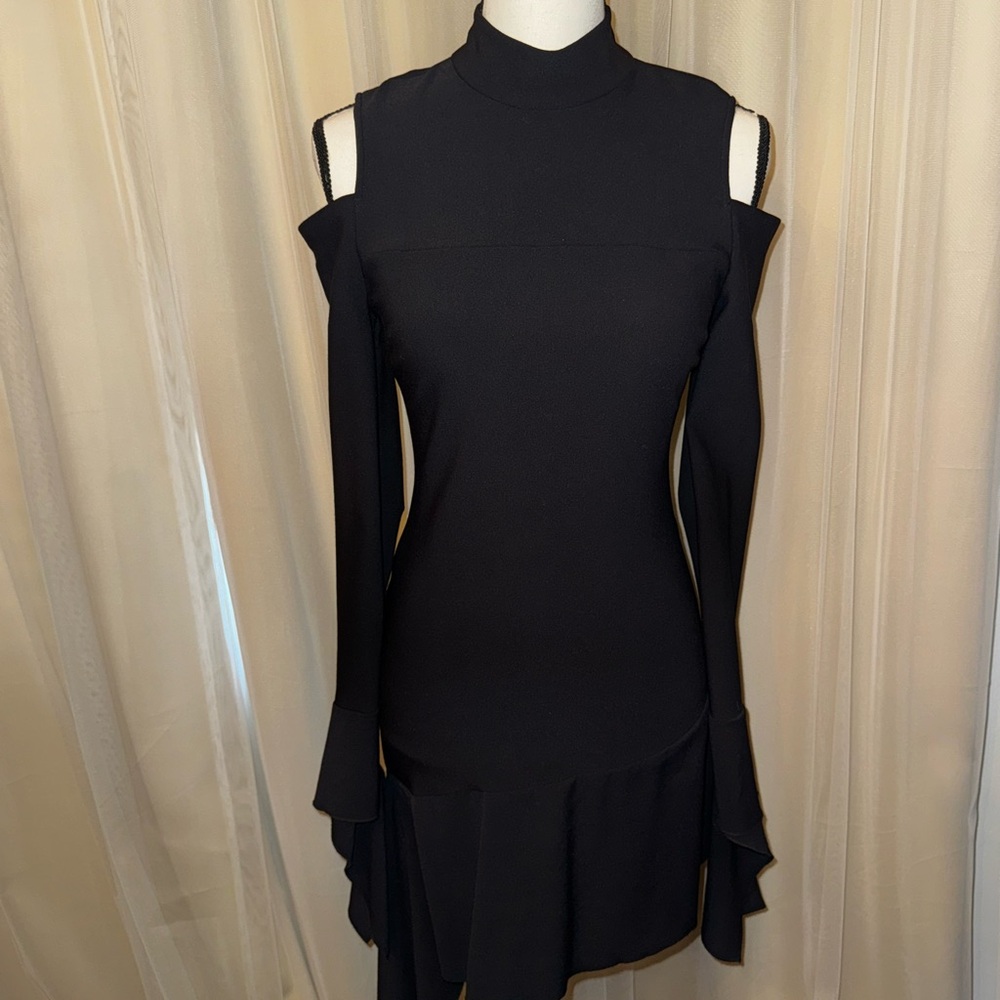 Alexis Black Ruffled Bodycon Dress